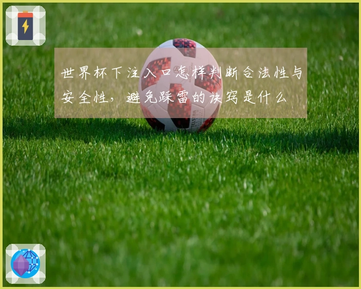 世界杯下注入口怎样判断合法性与安全性，避免踩雷的诀窍是什么